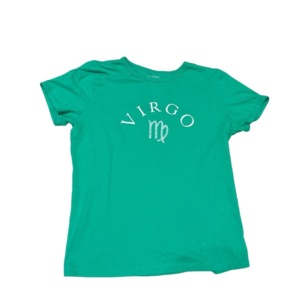J crew green Virgo graphic T shirt